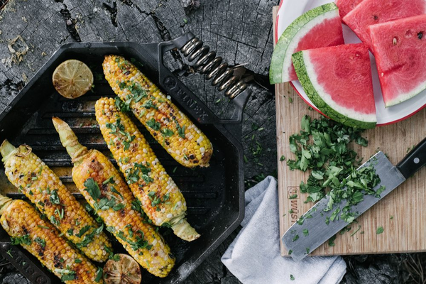 Grilled Corn with Chile Coconut Milk, Cilantro & Lime | Finex