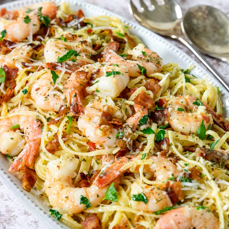 Shrimp Carbonara Pasta | Philips