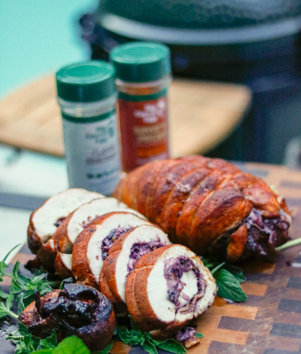 Smoked Stuffed Turkey Breasts with Bacon, Cheese & Wild Berries | Big Green Egg