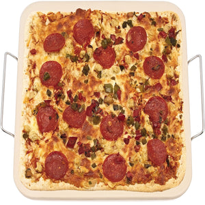 Home Works Rectangular Pizza Stone with Rack 51155 IMAGE 1