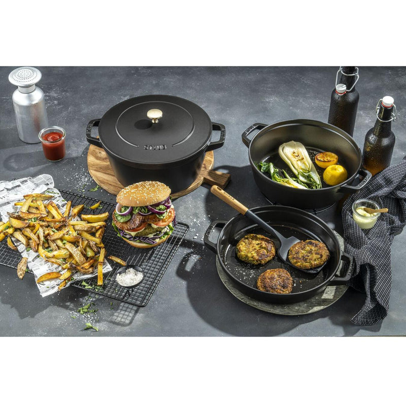 Staub 4-Piece Cast Iron Medium Stackable Cocotte Set 1010-886 IMAGE 9