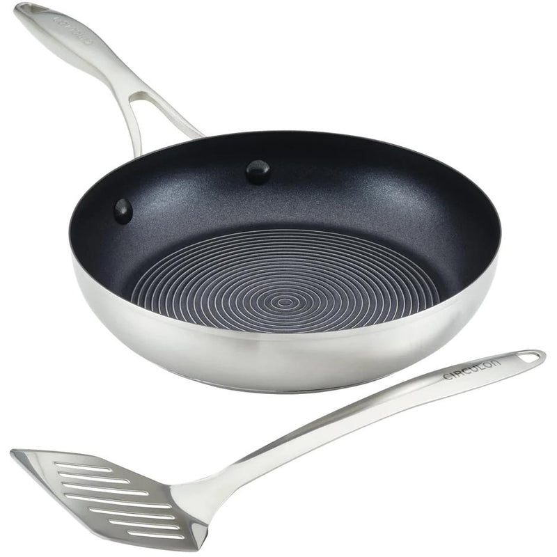 Circulon SteelShield S 9.5in Non-Stick Frying Pan with Stainless Steel Spatula 70055 IMAGE 1