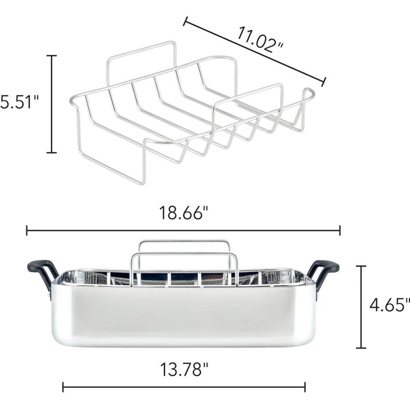 KitchenAid 5-Ply Clad Stainless Steel Roaster with Removable Rack 30019 IMAGE 4