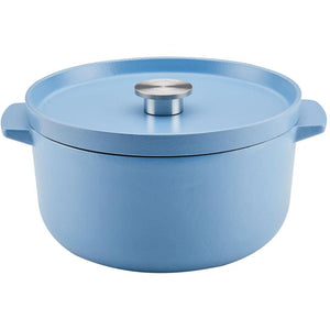 KitchenAid Enameled Cast Iron 6 Qt Round Dutch Oven with Lid - Velvet Blue 48531 IMAGE 1