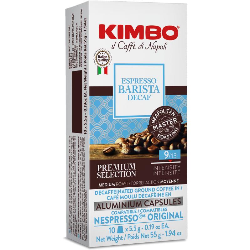 Kimbo Espresso Barista Decaf - Nespresso®* Original compatible coffee capsules, 10 caps KND IMAGE 1