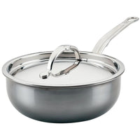 Hestan NanoBond Titanium Stainless Steel Saucier Pan with Lid, 2-Quart 60045 IMAGE 1