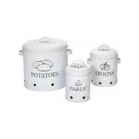 Home Works 3-Piece Vegetable Canister Set 48243/ST IMAGE 1