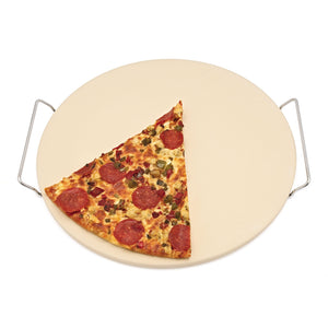 Home Works 13in Round Pizza Stone with Rack 51153 IMAGE 1