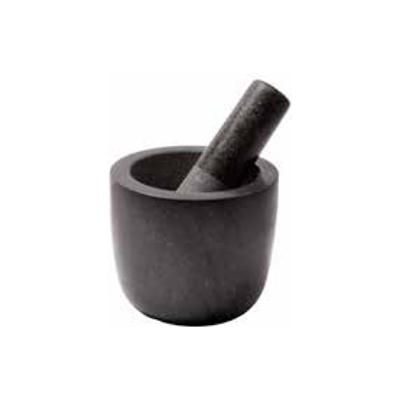 il Piatto Pieno Granite Mortar and Pestle 60129/B IMAGE 1