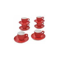 Sara Moka 6-Piece Rosso Espresso Cup Set Z11419SCRED IMAGE 1