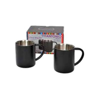 Vitantonio 2-Piece Powder Coated Black Mug Set 48178STBLK IMAGE 1