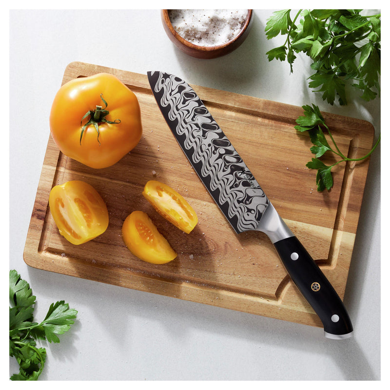 Henckels Compass Damascus 7-inch Santoku Knife 1033010 IMAGE 2