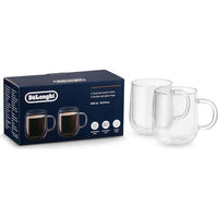 Delonghi Double Wall Glass Mugs, 500 ml, Set of 2 DLSC327 IMAGE 1