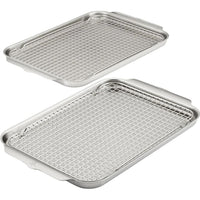 Hestan Provisions 2pc Set - 13-Inch x 18-Inch Half Sheet with 2 Cooling Racks 48824-C IMAGE 1