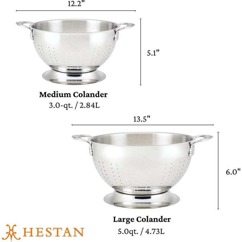 Hestan Provisions Stainless Steel Colander Set, 2-Piece 48695-C IMAGE 4