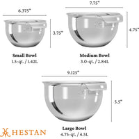 Hestan Stainless Steel Mixing Bowl Set, 3-Piece 48696-C IMAGE 4