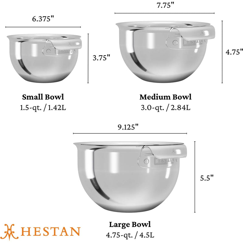 Hestan Stainless Steel Mixing Bowl Set, 3-Piece 48696-C IMAGE 4