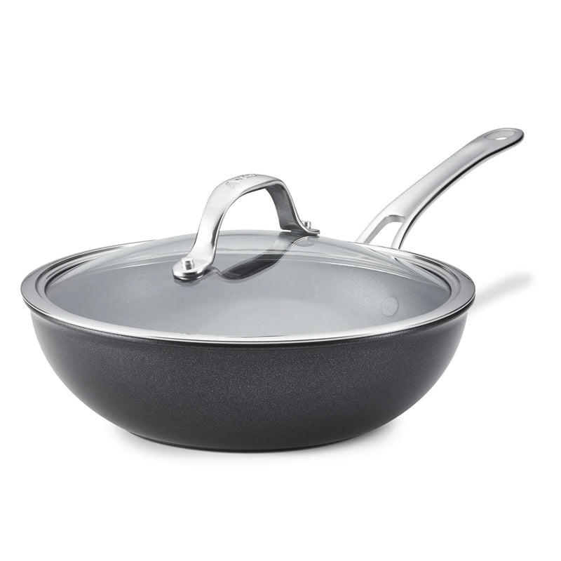 ANoLONX 10-Inch Hybrid Nonstick Wok with Lid 14344 IMAGE 1