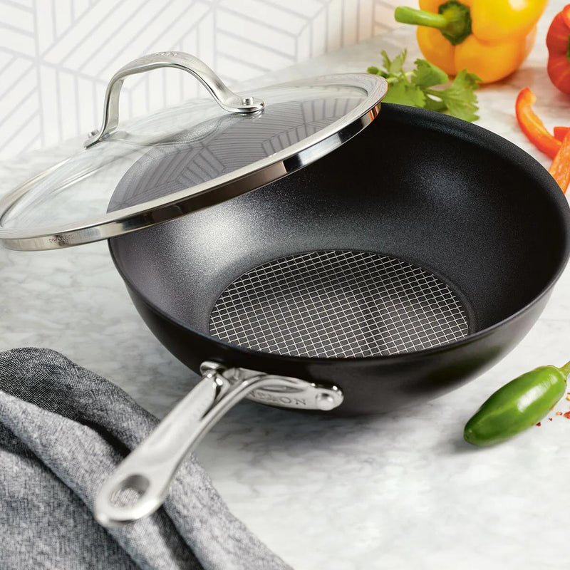 ANoLONX 10-Inch Hybrid Nonstick Wok with Lid 14344 IMAGE 3