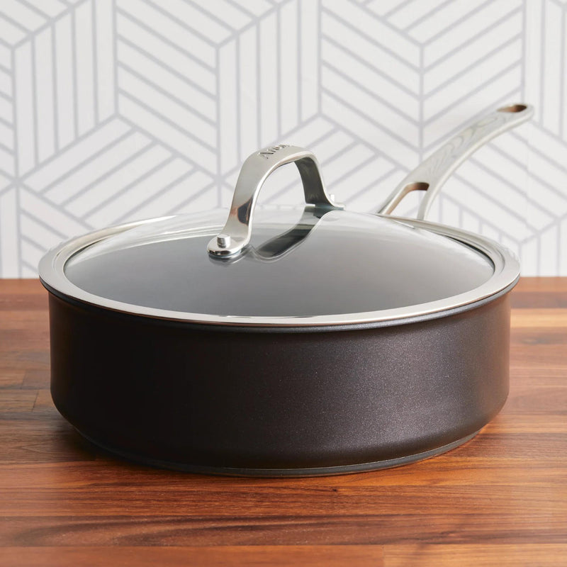 ANoLONX 3.5-Quart Hybrid Nonstick Induction Sauté Pan with Lid 14385 IMAGE 2