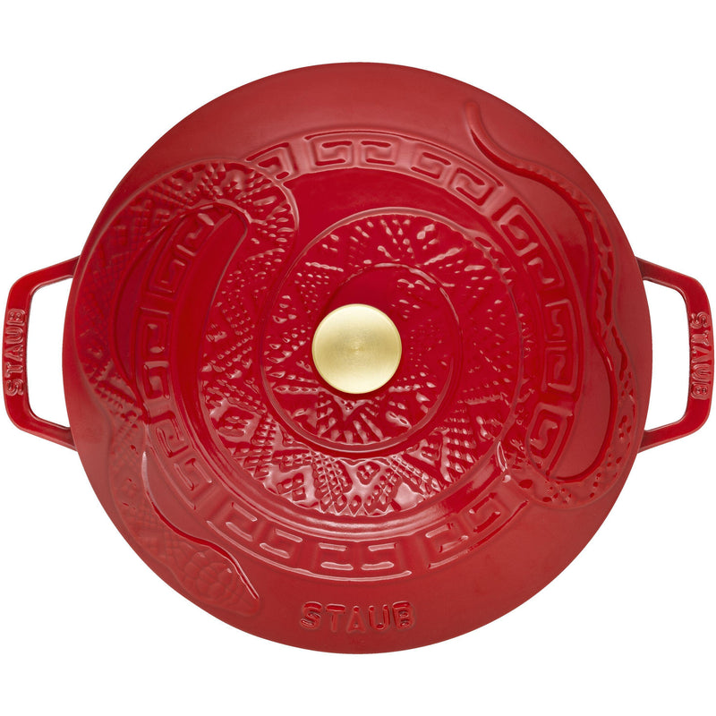 Staub 4.8L Cast Iron Round Essential French Oven with Snake Lid 1032794 IMAGE 4