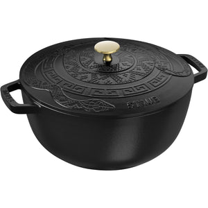 Staub 4.8L Cast Iron Round Essential French Oven with Snake Lid 1032796 IMAGE 1