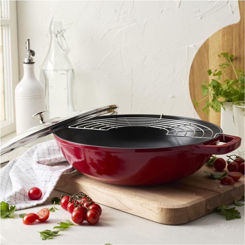 Staub 12-inch Cast Iron Perfect Pan 1033428 IMAGE 2