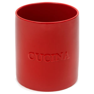 Sara Cucina Cucina Red Utensil Crock S10390-R IMAGE 1