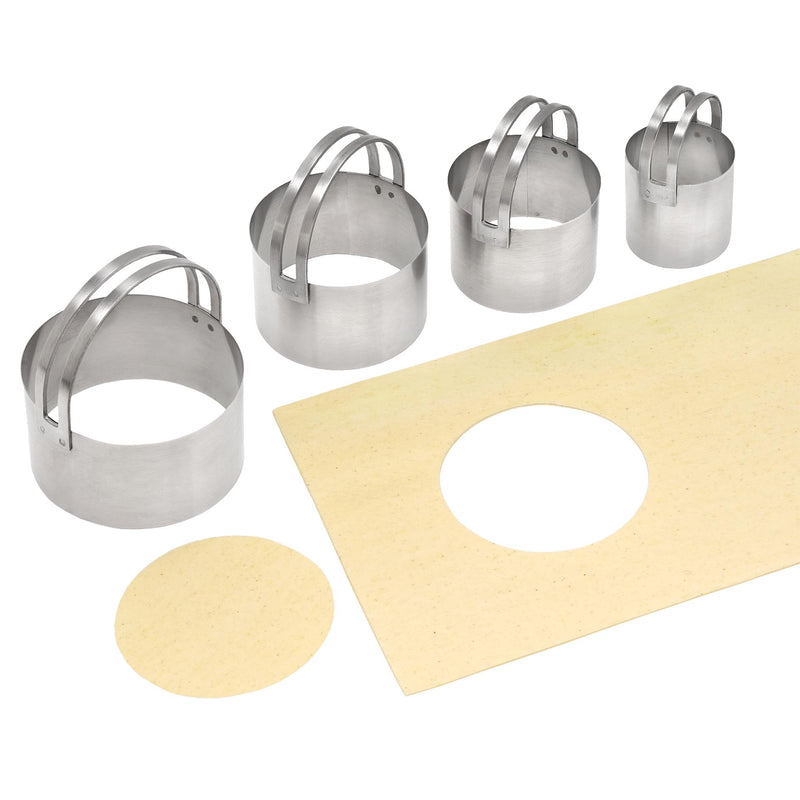 Sara Cucina 4-piece Round Cookie Cutters with Handle YL210049 IMAGE 1