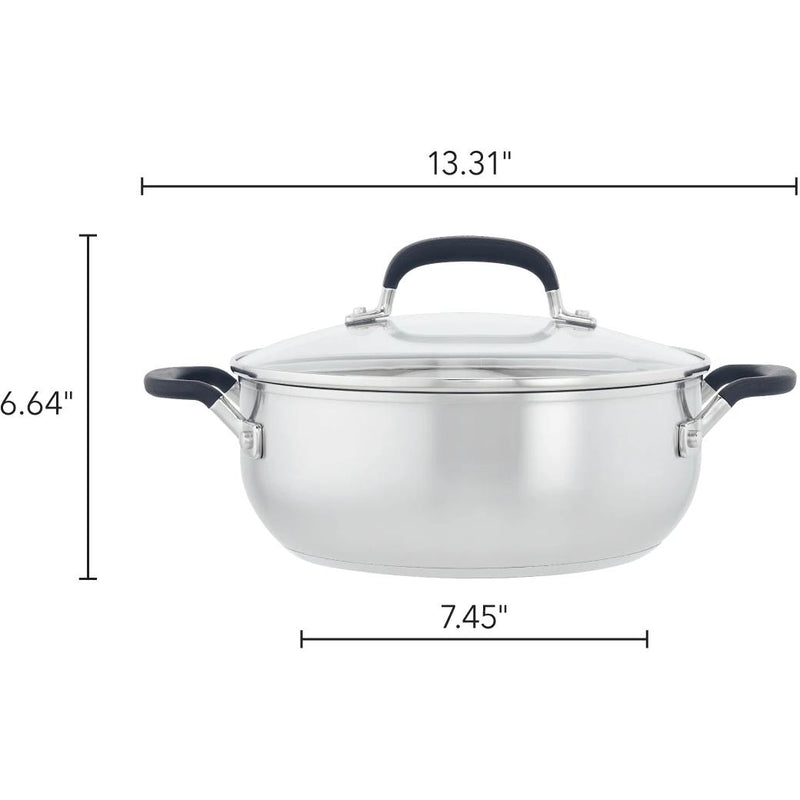KitchenAid Stainless Steel Casserole with Lid (4-Quart) 71021 IMAGE 2