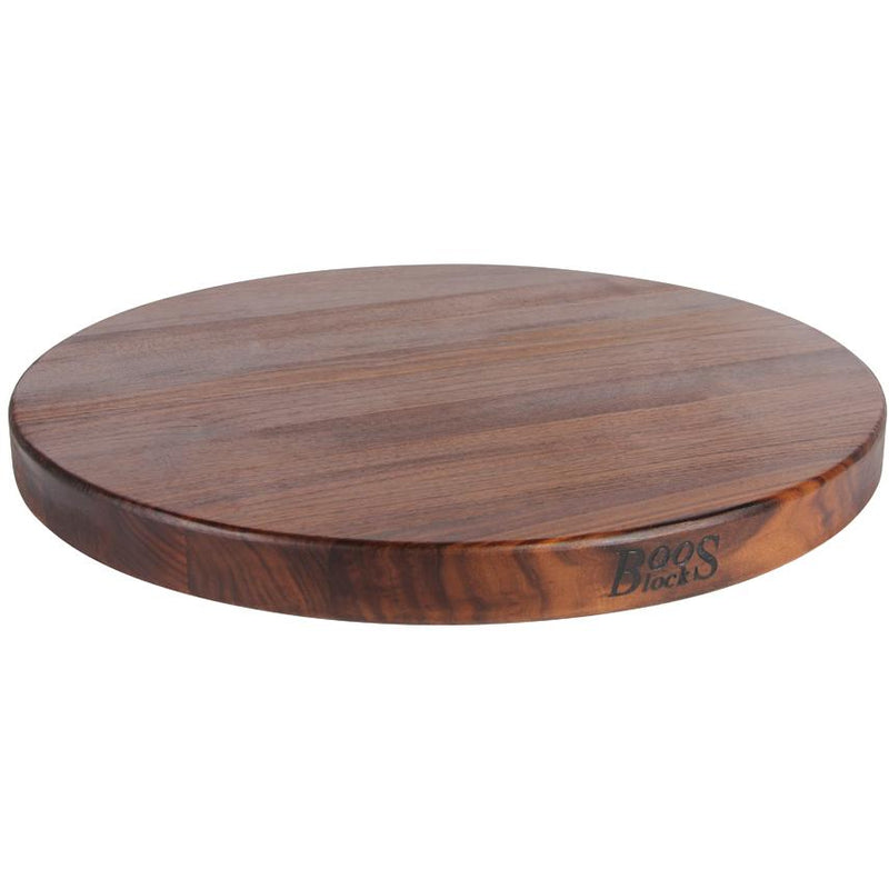 John BOOS Walnut R-Board Round 1-1/2" Thick - Reversible WAL-R18 IMAGE 1