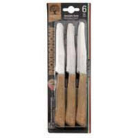 Inoxbonomi Off White Wood Grain Handle Table Knives x6 7060 IMAGE 1