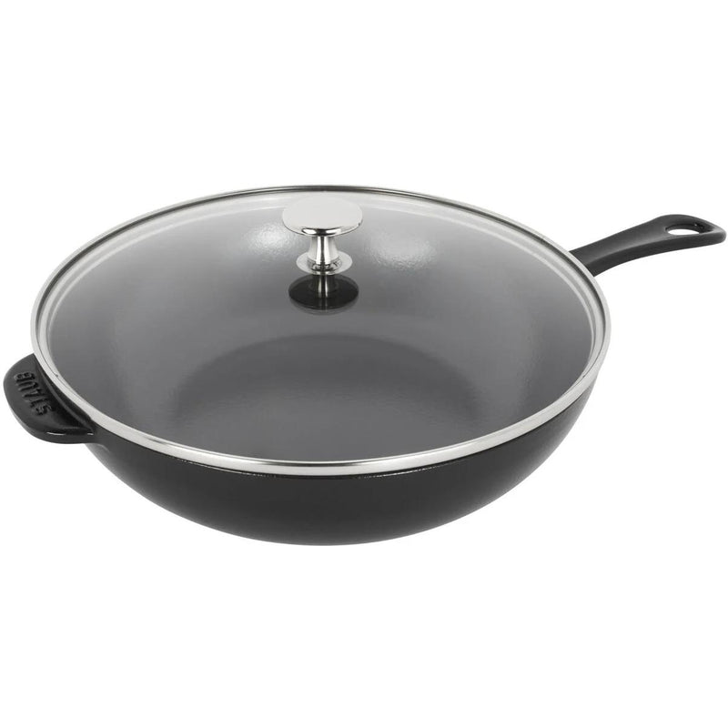 Staub 26CM CAST IRON DAILY PAN WITH GLASS LID 1010643 IMAGE 1