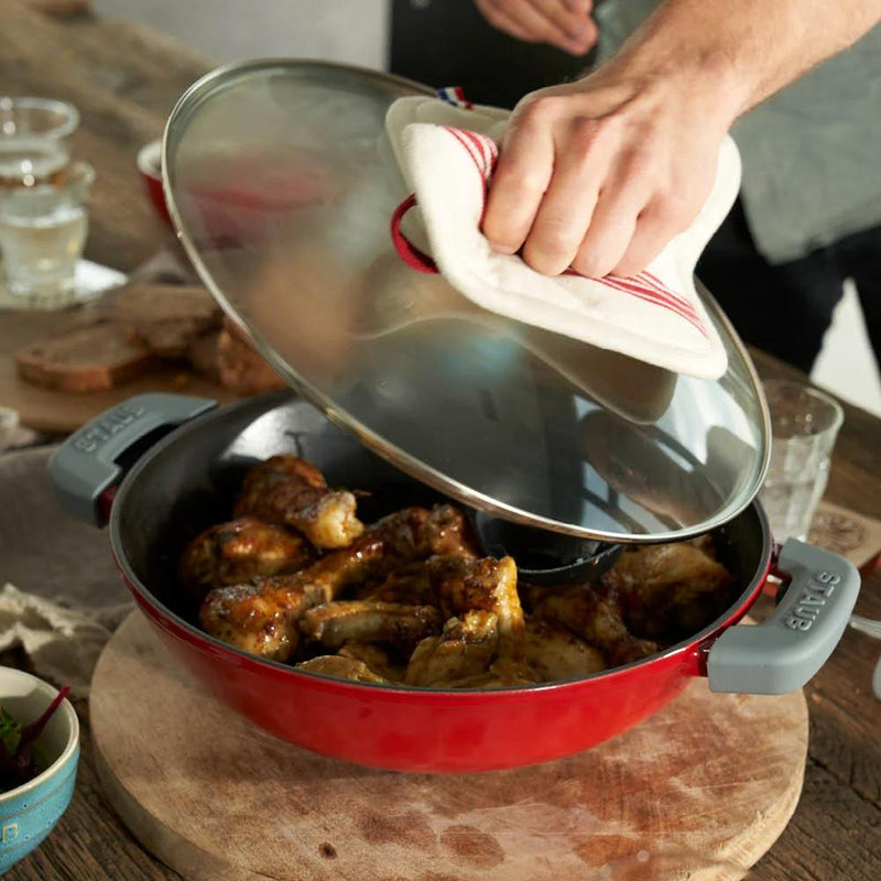 Staub 30CM CAST IRON WOK WITH GLASS LID 1004708 IMAGE 5