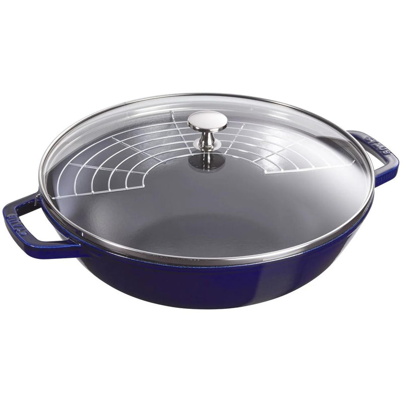 Staub 30CM CAST IRON WOK WITH GLASS LID 1004750 IMAGE 1