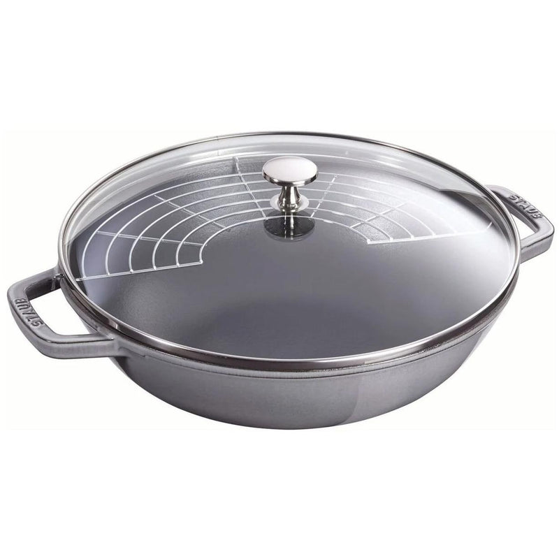 Staub 30CM CAST IRON WOK WITH GLASS LID 1004744 IMAGE 1