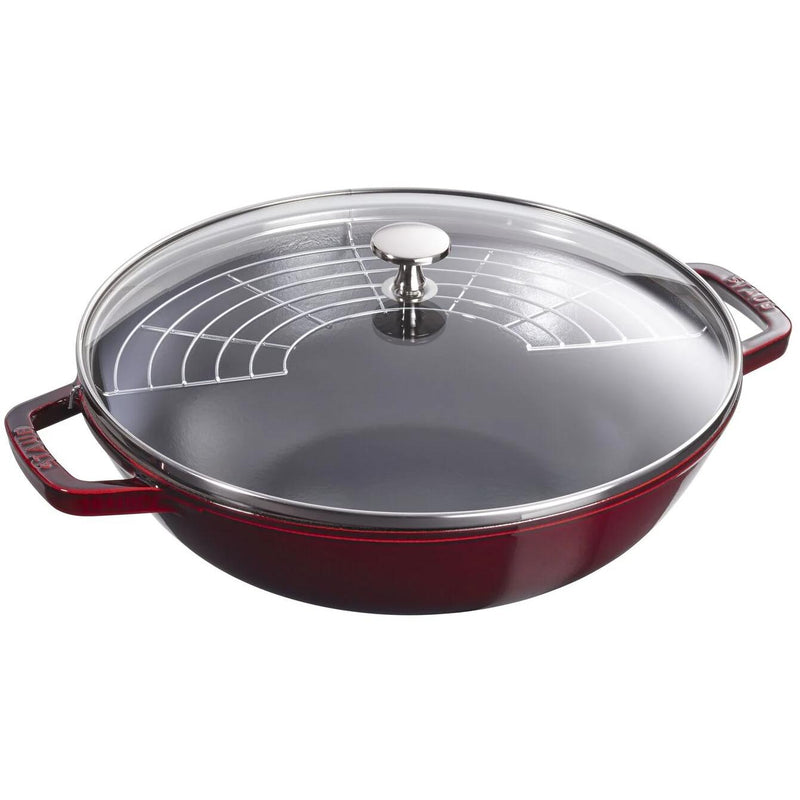 Staub 30CM CAST IRON WOK WITH GLASS LID 1004748 IMAGE 1