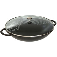 Staub 37CM CAST IRON WOK WITH GLASS LID 1004022 IMAGE 1