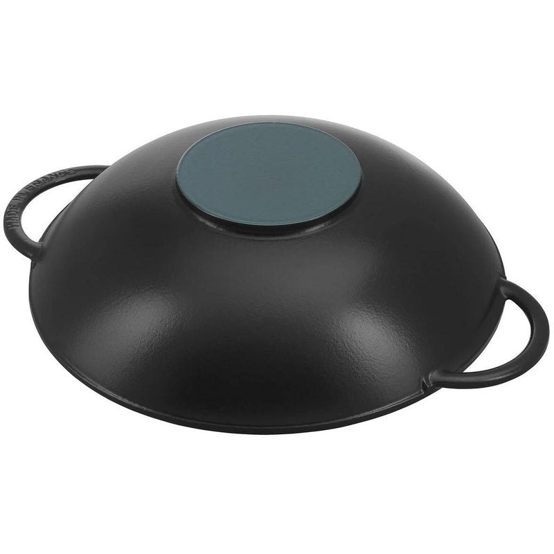 Staub 37CM CAST IRON WOK WITH GLASS LID 1004022 IMAGE 3