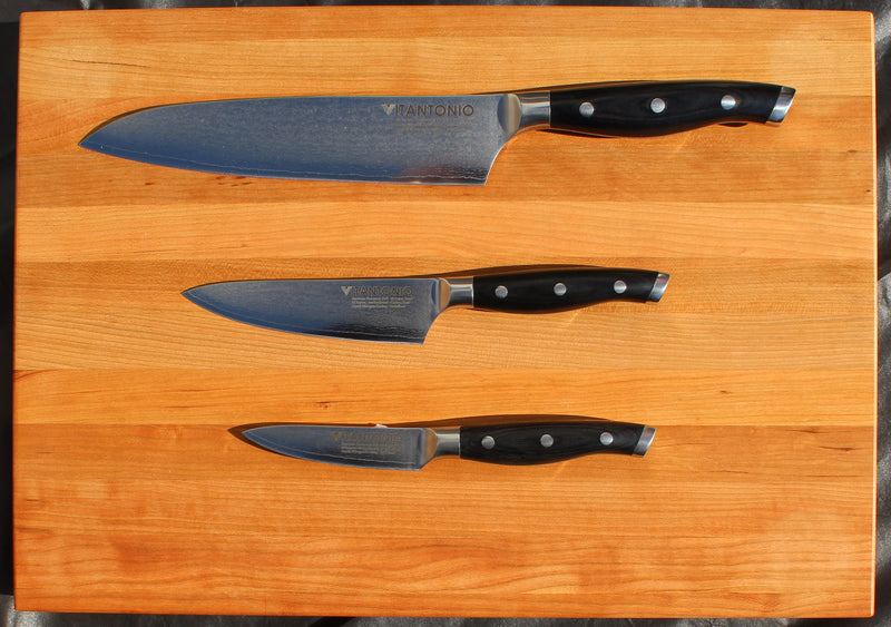 Vitantonio Butcher Block & Knife Set - TA Gourmet